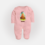 Ganesha Blessings Festive Garden Printed Fullbody Suit - BABY PINK - New Born (Chest 7.5")