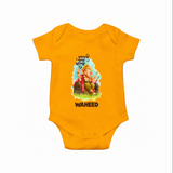 Ganesha Blessings Festive Garden Printed Romper - CHROME YELLOW - New Born (Chest 14")
