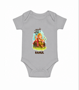 Ganesha Blessings Festive Garden Printed Romper - GREY - New Born (Chest 14")