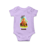 Ganesha Blessings Festive Garden Printed Romper - LILAC - New Born (Chest 14")