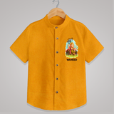 Ganesha Blessings Festive Garden Printed Shirt - CHROME YELLOW - 0 - 6 Months Old (Chest 23")