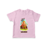 Ganesha Blessings Festive Garden Printed T Shirt - BABY PINK - 0-5 Months Old (Chest 17")