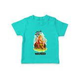 Ganesha Blessings Festive Garden Printed T Shirt - TEAL - 0-5 Months Old (Chest 17")