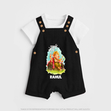 Ganesha Blessings Festive Garden Printed Dungaree - BLACK - 0 - 5 Months Old (Chest 18")