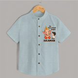Little Devotee With Ganesha Friendship Printed Shirt - ARCTIC BLUE - 0 - 6 Months Old (Chest 23")