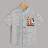 Little Devotee With Ganesha Friendship Printed Shirt - GREY - 0 - 6 Months Old (Chest 23")
