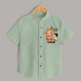 Little Devotee With Ganesha Friendship Printed Shirt - MINT GREEN - 0 - 6 Months Old (Chest 23")