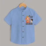 Little Devotee With Ganesha Friendship Printed Shirt - SKY BLUE - 0 - 6 Months Old (Chest 23")