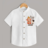 Little Devotee With Ganesha Friendship Printed Shirt - WHITE - 0 - 6 Months Old (Chest 23")
