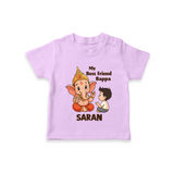 Little Devotee With Ganesha Friendship Printed T Shirt - LILAC - 0-5 Months Old (Chest 17")