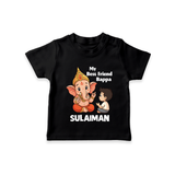 Little Devotee With Ganesha Friendship Printed T Shirt - BLACK - 0-5 Months Old (Chest 17")