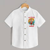 Traditional Ganesh Celebration Artistic Printed Shirt - WHITE - 0 - 6 Months Old (Chest 23")