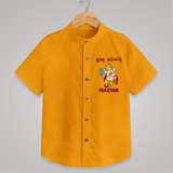 Little Ganesha Devotional Charm Printed Shirt - CHROME YELLOW - 0 - 6 Months Old (Chest 23")