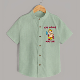 Little Ganesha Devotional Charm Printed Shirt - MINT GREEN - 0 - 6 Months Old (Chest 23")