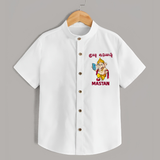 Little Ganesha Devotional Charm Printed Shirt - WHITE - 0 - 6 Months Old (Chest 23")