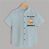 Dancing Ganesha Festive Vibes Printed Shirt - ARCTIC BLUE - 0 - 6 Months Old (Chest 23")