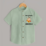 Dancing Ganesha Festive Vibes Printed Shirt - MINT GREEN - 0 - 6 Months Old (Chest 23")