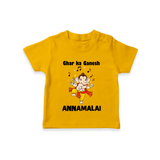 Dancing Ganesha Festive Vibes Printed T Shirt - CHROME YELLOW - 0-5 Months Old (Chest 17")