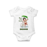 Bappa's Little Fan Ganesha Celebration Printed Romper - WHITE - New Born (Chest 14")