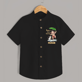 Bappa's Little Fan Ganesha Celebration Printed Shirt - BLACK - 0 - 6 Months Old (Chest 23")
