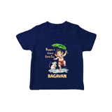 Bappa's Little Fan Ganesha Celebration Printed T Shirt - NAVY BLUE - 0-5 Months Old (Chest 17")