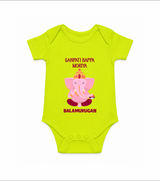 Ganpati Bappa Morya Festive Blessings Printed Romper