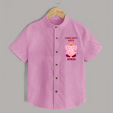 Ganpati Bappa Morya Festive Blessings Printed Shirt - BABY PINK - 0 - 6 Months Old (Chest 23")
