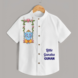 Little Ganesha Swinging Joy Printed Kids Shirt - WHITE - 0 - 6 Months Old (Chest 23")
