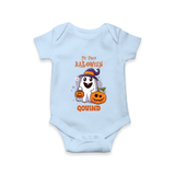 My First Halloween Ghost Print Baby Romper - BABY BLUE - New Born (Chest 14")
