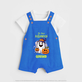 My First Halloween Ghost Print Baby Dungaree - COBALT BLUE - 0 - 5 Months Old (Chest 18")
