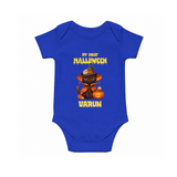 My First Halloween Witch Cat Print Baby Romper
