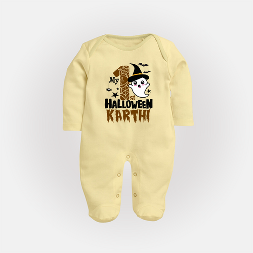 My First Trick or Treat Sleep Suit | Personalized Baby Outfit for Little Ghouls