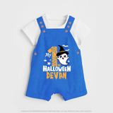 My First Halloween Ghost Moon Print Baby Dungaree - COBALT BLUE - 0 - 5 Months Old (Chest 18")