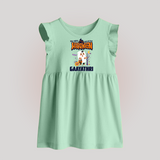 My First Halloween Trick Or Treat Print Baby Baby Frock - MINT GREEN - 0 - 3 Months Old (Chest 17")