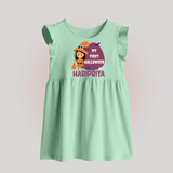 My First Halloween Girl Vampire Print Baby Baby Frock - MINT GREEN - 0 - 3 Months Old (Chest 17")