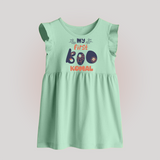 My First Boo Spider Web Print Baby Baby Frock - MINT GREEN - 0 - 3 Months Old (Chest 17")