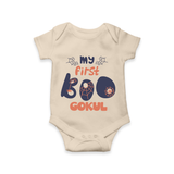 My First Boo Spider Web Print Baby Romper - IVORY - New Born (Chest 14")