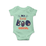 My First Boo Spider Web Print Baby Romper - MINT GREEN - New Born (Chest 14")