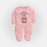 My First Spider Trick Or Treat Print Baby Full Body Suit - BABY PINK - New Born (Chest 7.5")