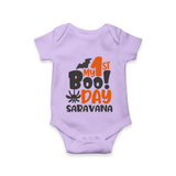 My First Boo Day Print Baby Romper - LILAC - New Born (Chest 14")