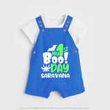 My First Boo Day Print Baby Dungaree - COBALT BLUE - 0 - 5 Months Old (Chest 18")