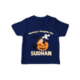 Mommy's Pumpkin Pie Print Baby Tshirt - NAVY BLUE - 0-5 Months Old (Chest 17")
