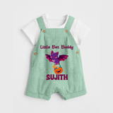 Little Bat Buddy Print Baby Dungaree - MINT GREEN - 0 - 5 Months Old (Chest 18")