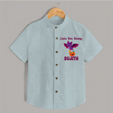 Little Bat Buddy Print Baby Kids Shirt - ARCTIC BLUE - 0 - 6 Months Old (Chest 23")