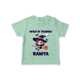 Witch In Training Print Baby Tshirt - MINT GREEN - 0-5 Months Old (Chest 17")