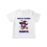 Witch In Training Print Baby Tshirt - WHITE - 0-5 Months Old (Chest 17")