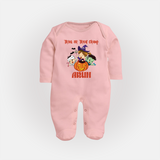 Trick Or Treat Camp Print Baby Full Body Suit - BABY PINK - New Born (Chest 7.5")