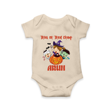 Trick Or Treat Camp Print Baby Romper - IVORY - New Born (Chest 14")