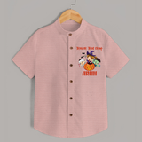 Trick Or Treat Camp Print Baby Kids Shirt - PEACH - 0 - 6 Months Old (Chest 23")