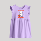 Boo-tiful Ghost Print Baby Baby Frock - LILAC - 0 - 3 Months Old (Chest 17")